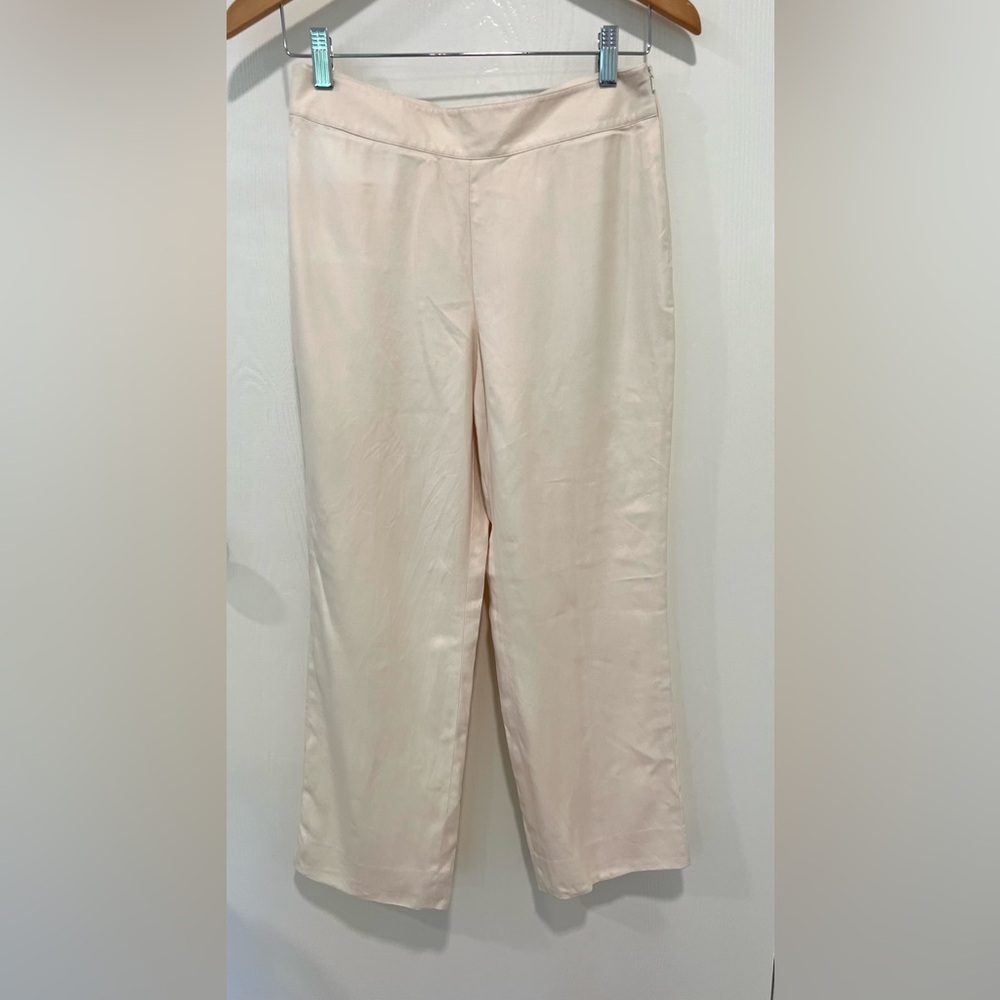 Silk and Wool Lindsey Banana Republic Cream Ankle Pants